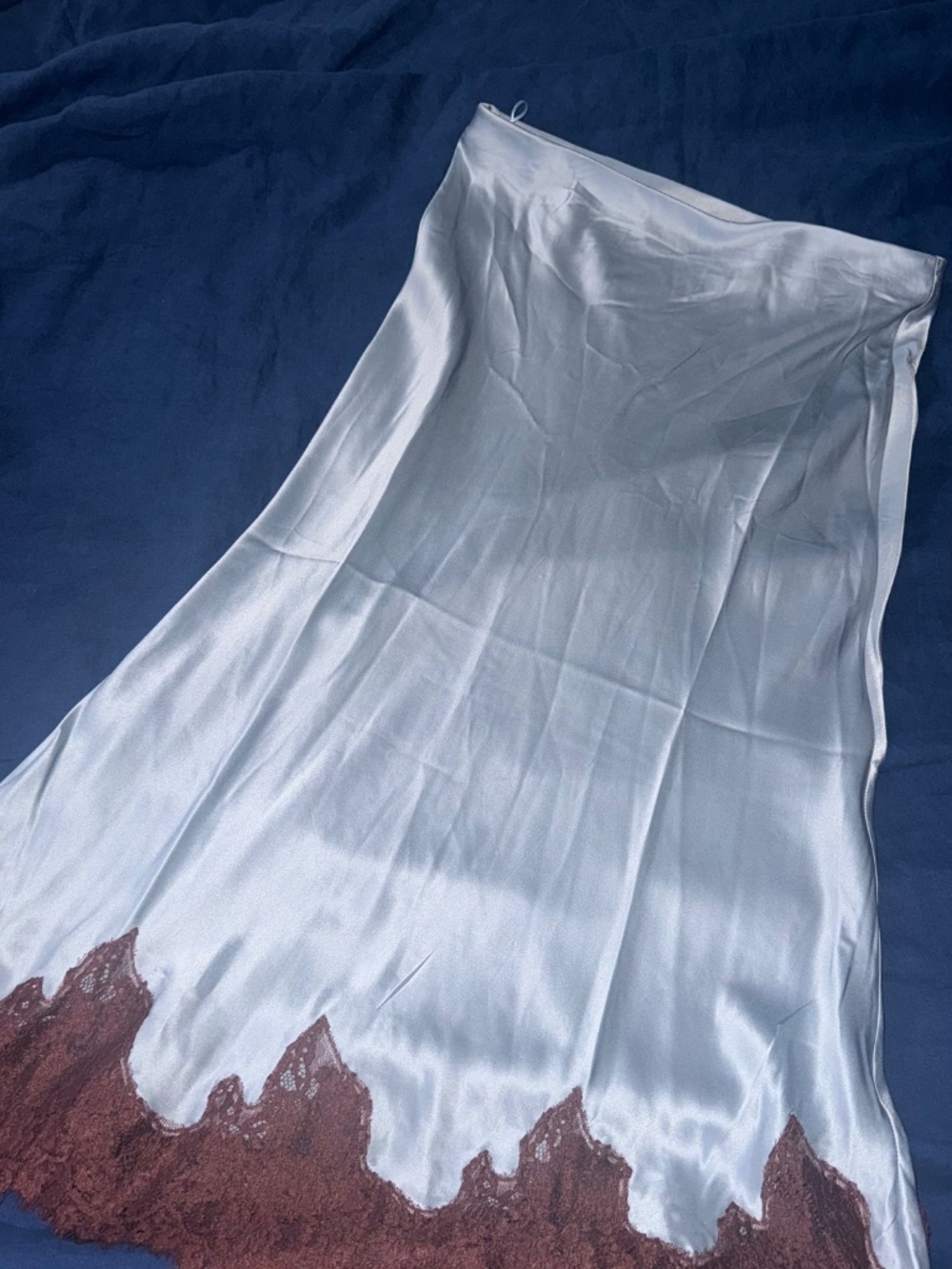 Carolina Lace Trim Silk Skirt - Picture 4 of 5